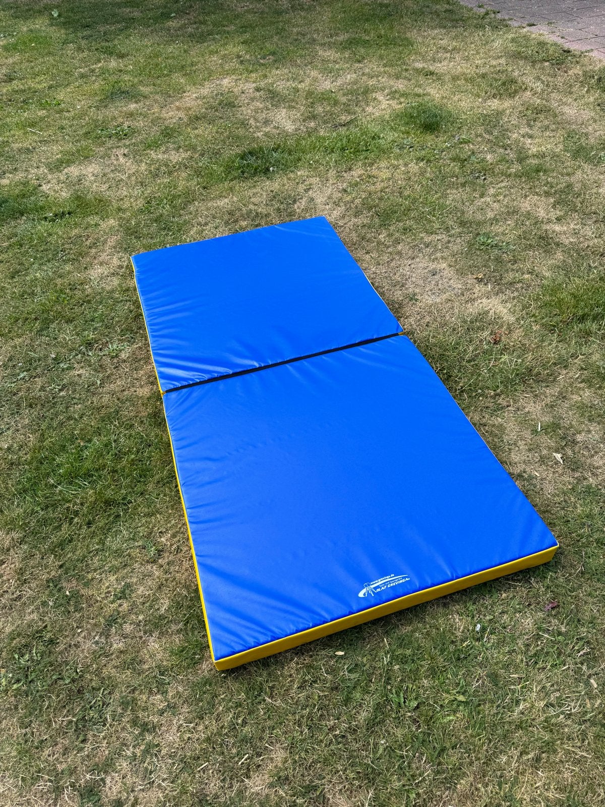Opvouwbare Grevinga Turnmat - Blauw/Geel, Sport en Fitness, Turnen, Ophalen, Gebruikt, Maat 36 t/m 42, Blauw