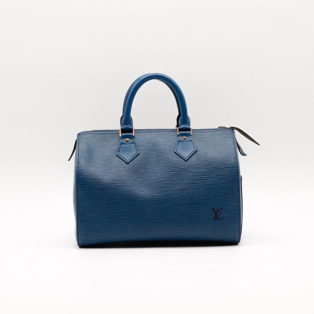 Louis Vuitton Speedy 25 in blauw Épi-leer handtas