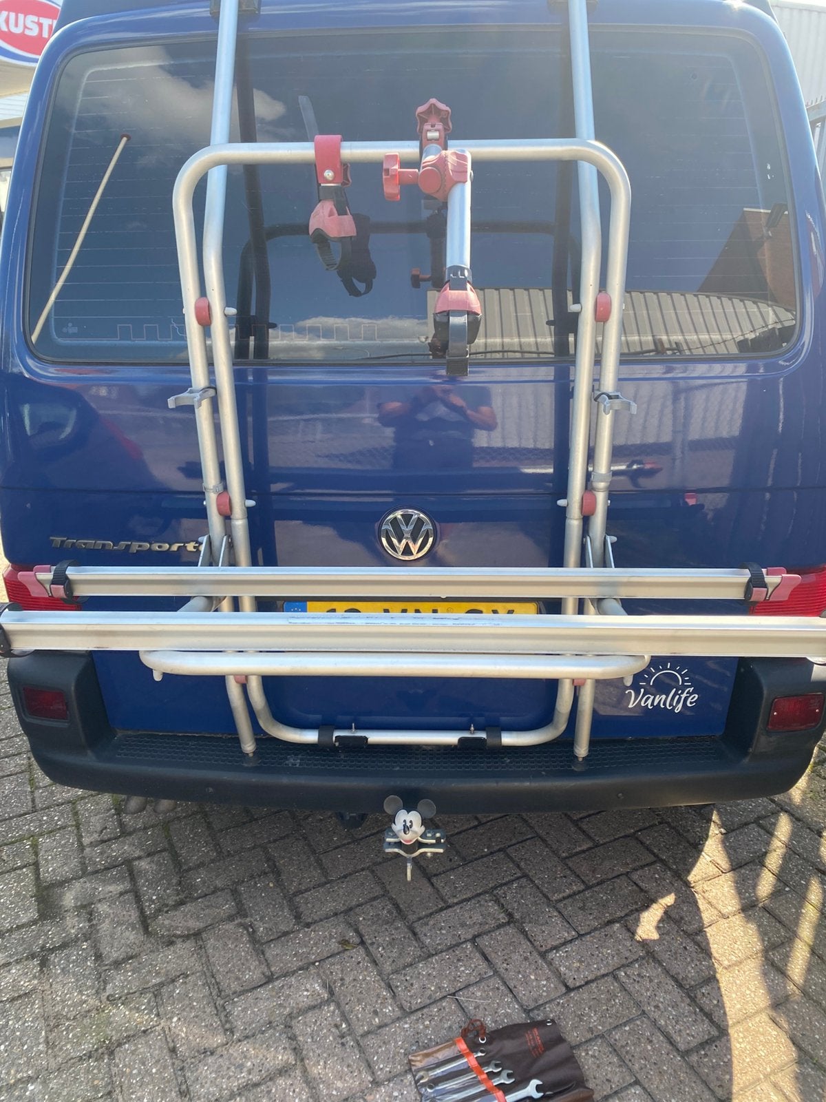 Fiamma fietsdrager voor VW. Transporter T4., Auto diversen, Fietsendragers, Ophalen, 2 fietsen, Gebruikt, Achterklepdrager