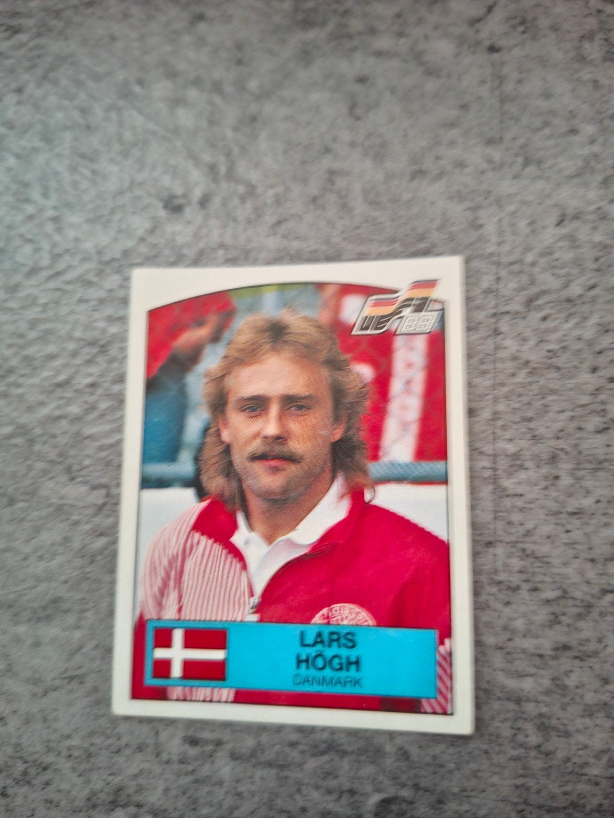 Panini sticker Euro 88 Duitsland. Lars Hogh Denemarken., Ophalen of Verzenden, Zo goed als nieuw, Sticker