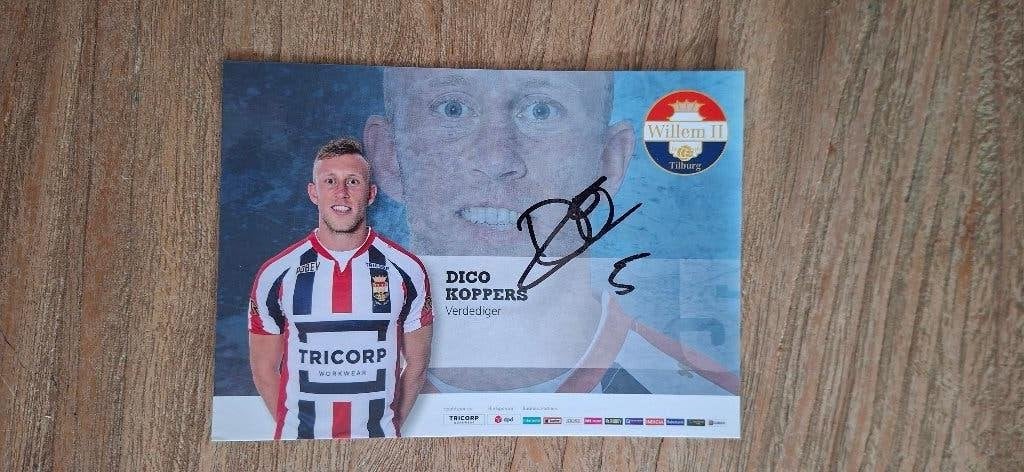 Spelerskaart met handtekening; Dico Koppers # Willem II Ajax, Ophalen of Verzenden, Nieuw, Willem II, Spelerskaart