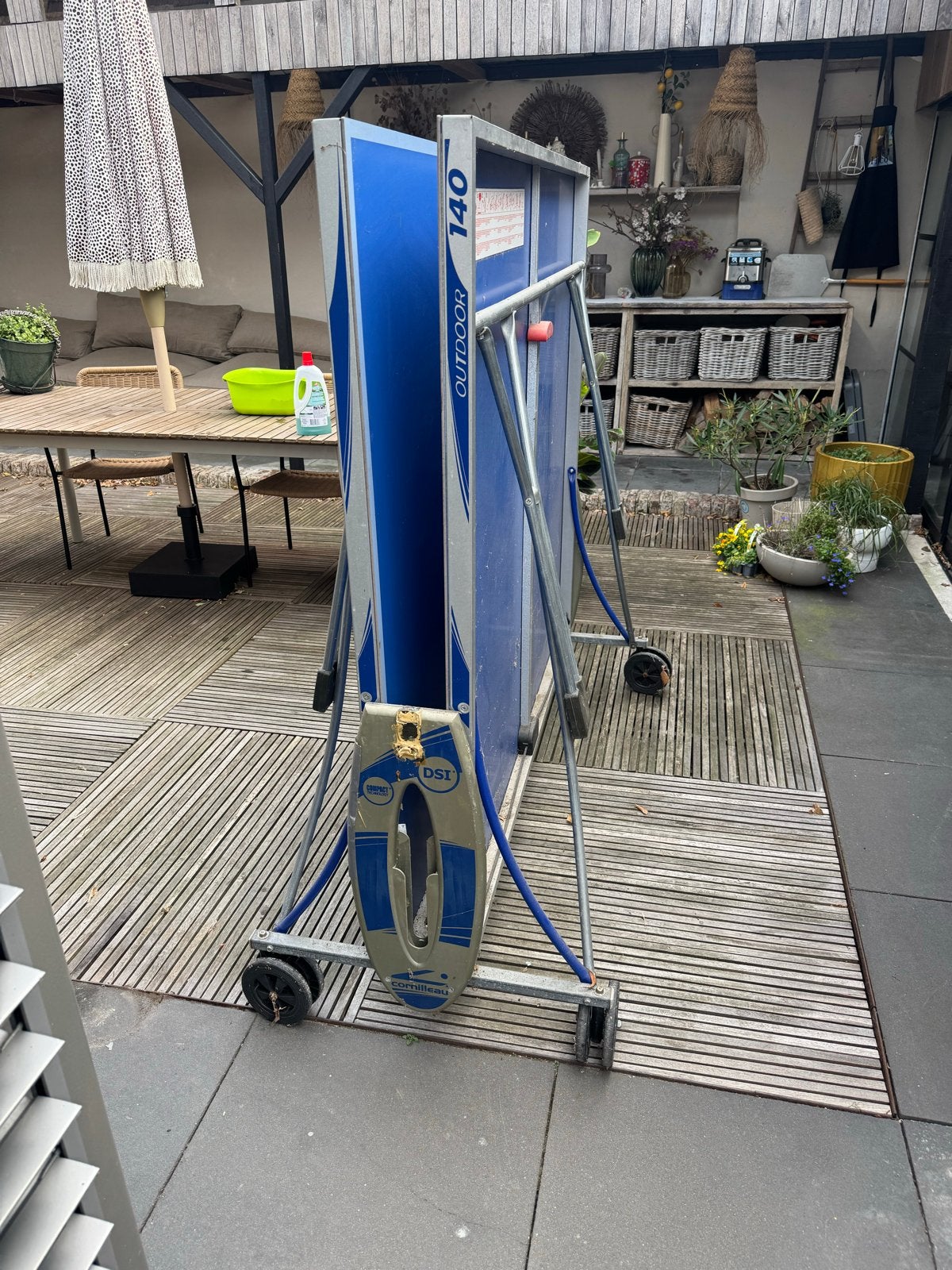Gebruikte Outdoor Tafeltennistafel - Zonder Net, Sport en Fitness, Ophalen, Gebruikt, Tafel Outdoor, Inklapbaar