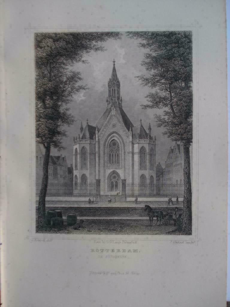 073 / Rotterdam  de Zuiderkerk    Staalgravure 1860, Antiek en Kunst, Kunst | Etsen en Gravures, Ophalen of Verzenden