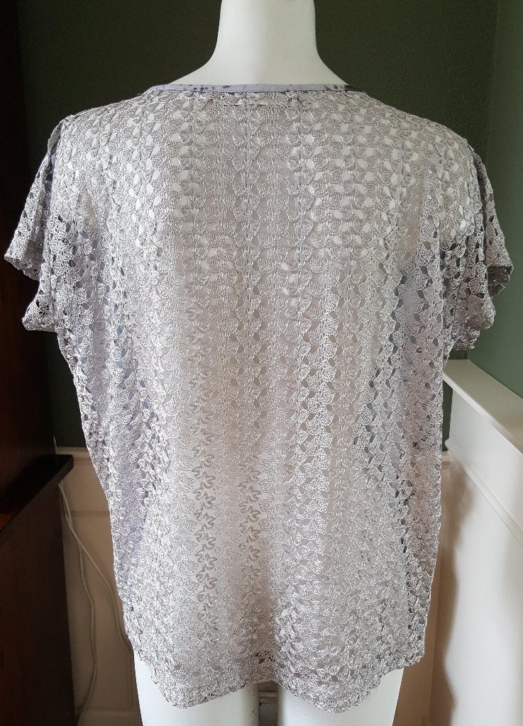 Culture leuke grijze top shirt mt L 42 44, Maat 38/40 (M), Verzenden, Zo goed als nieuw, Korte mouw