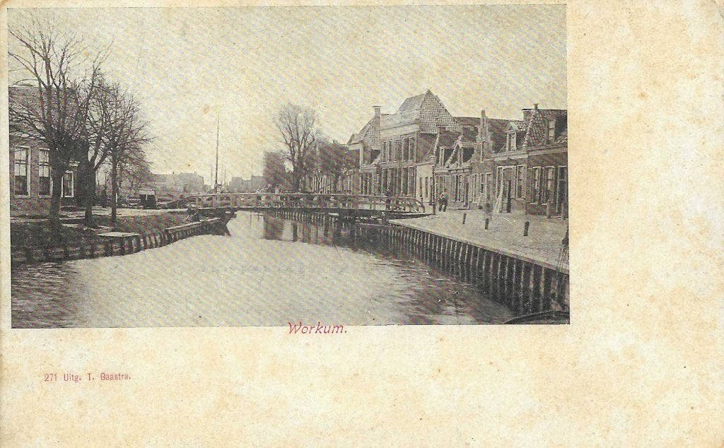 Workum, Stadsgezicht. Uitgave T. Gaastra, Verzamelen, Verzenden, Voor 1920, Ongelopen, Friesland