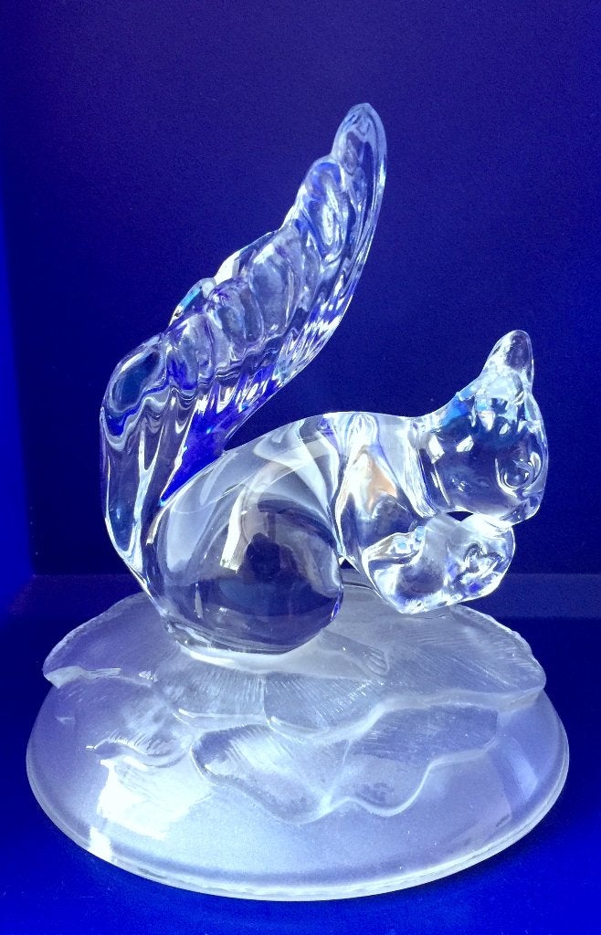 Prachtige Vintage Kristallen Eekhoorn Cristal d'Arques, Beeld, 15 cm, Massief, Ophalen