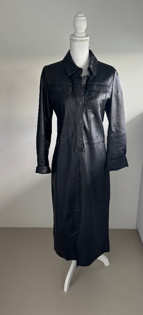Goosecraft leren jurk maat M - zo goed als nieuw, Kleding | Dames, Jurken, Maat 38/40 (M), Goosecraft, Verzenden, Zwart