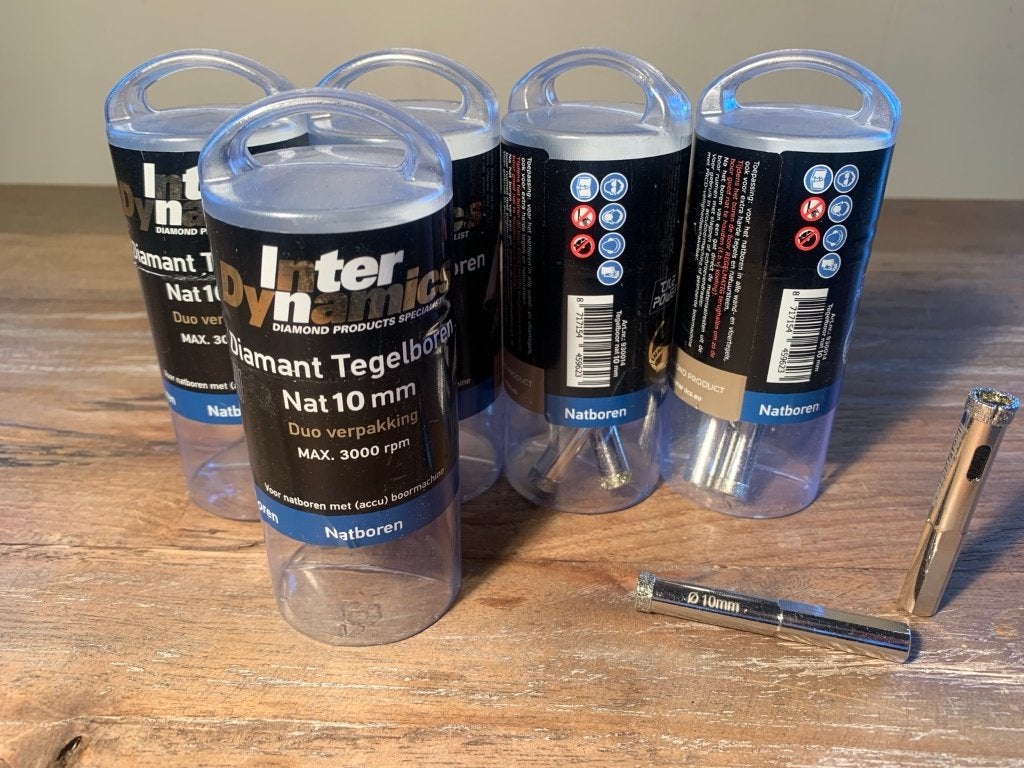 InterDynamics diamant tegelboor 10mm nat 2 stuks NIEUW, Info@asf-fischer.nl, Overige merken, Overige typen, Nieuw