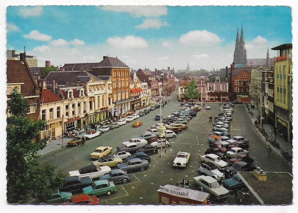 Eindhoven Markt Gelopen Ansichtkaart (B2731), Ophalen of Verzenden, 1960 tot 1980, Gelopen, Noord-Brabant