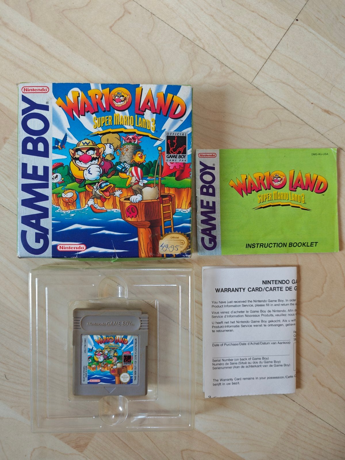 super Mario land 3 warioland Nintendo Gameboy met doos, Spelcomputers en Games, Games | Nintendo Game Boy, 1 speler, Ophalen of Verzenden
