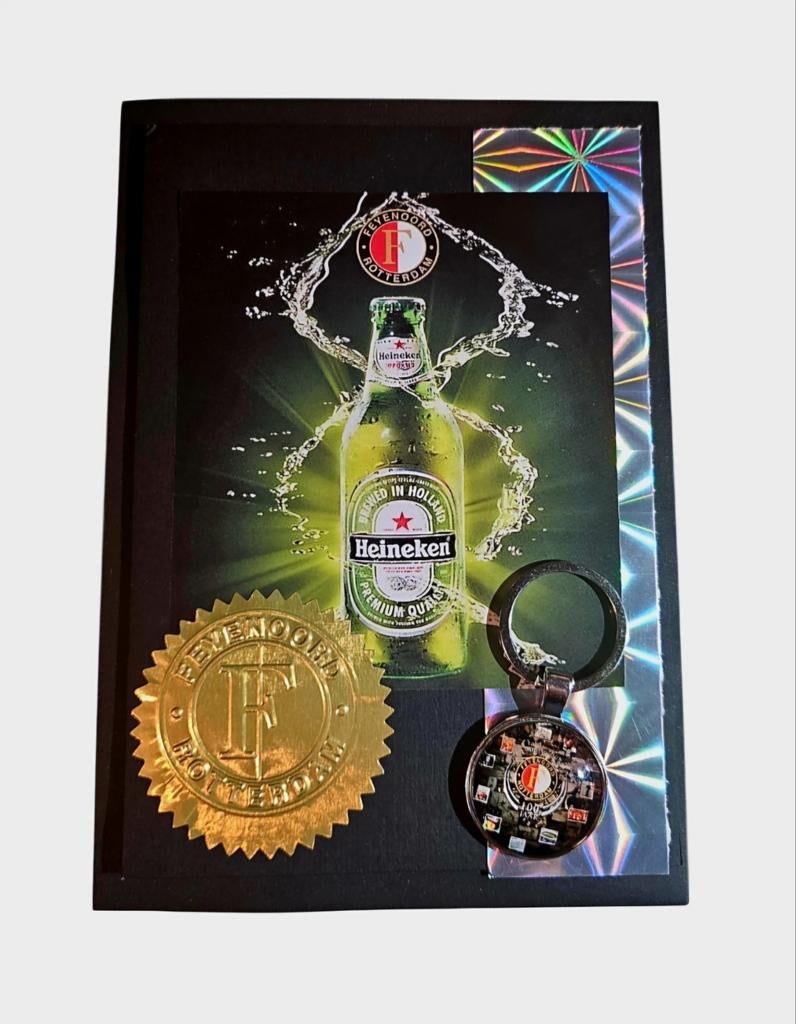 Feyenoord Kaart met Sleutelhanger, Ophalen of Verzenden