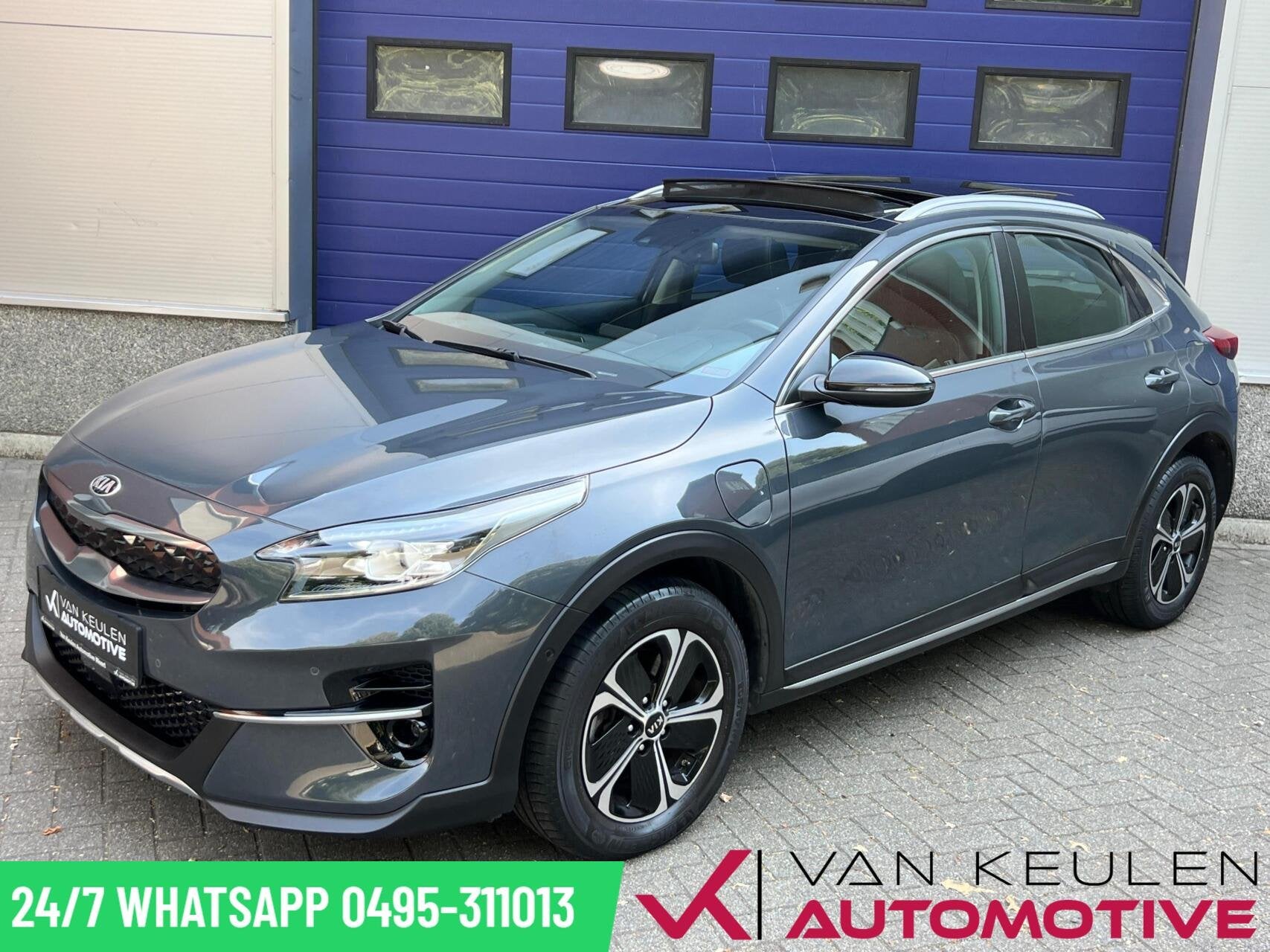 Kia XCeed 1.6 GDi PHEV ACC l Open-dak l Leer l Dodehoek l, Gebruikt, Zwart, Leder en Stof, Hybride Elektrisch/Benzine