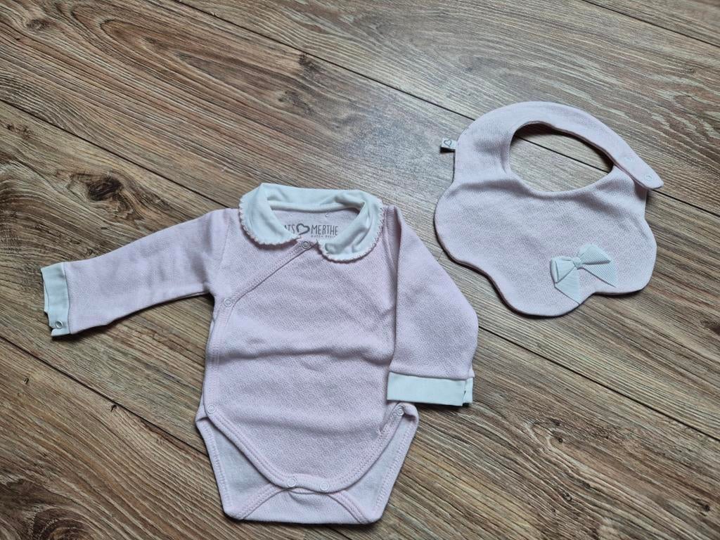Mats en Merthe rompertje en slabber nieuw - prematuur, Kinderen en Baby's, Mats en merthe, Nacht- of Onderkleding, Meisje, Nieuw
