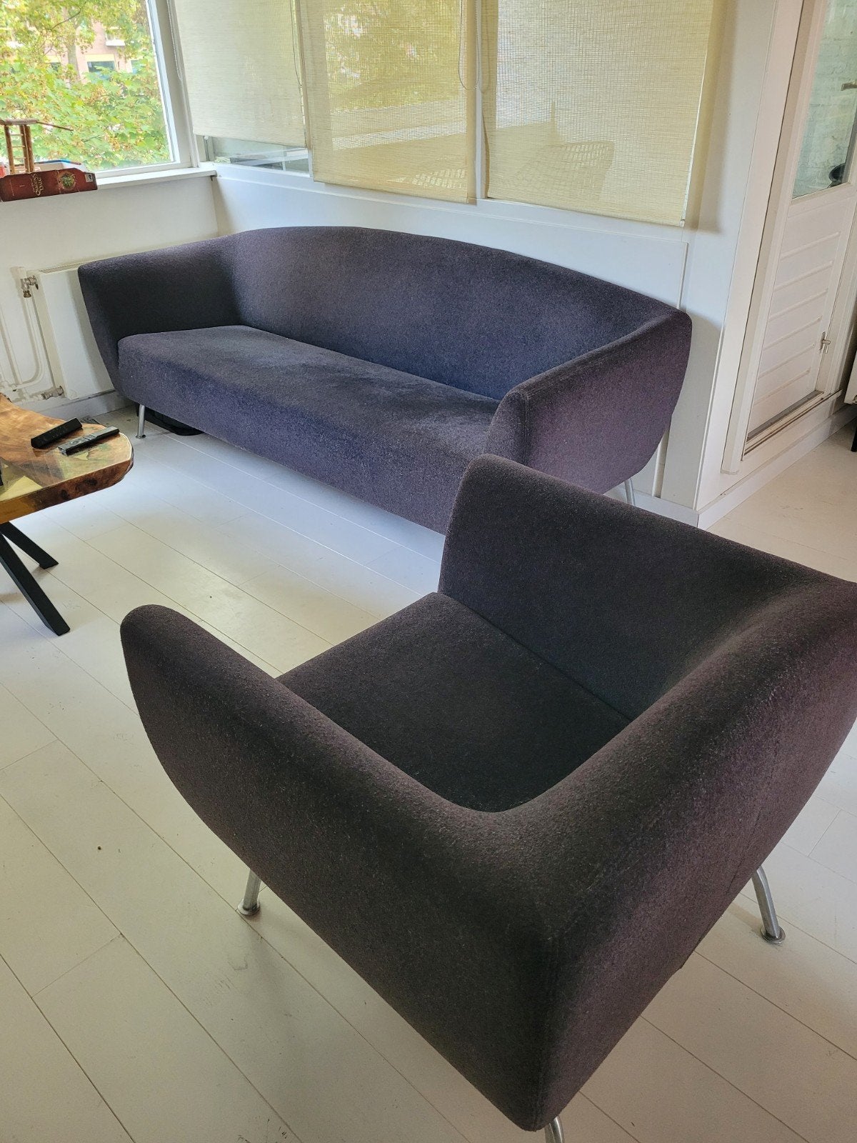 Jan des Bouvrie bankstel - Bank en fauteuil, Ophalen, Gebruikt, Driepersoons, 75 tot 100 cm