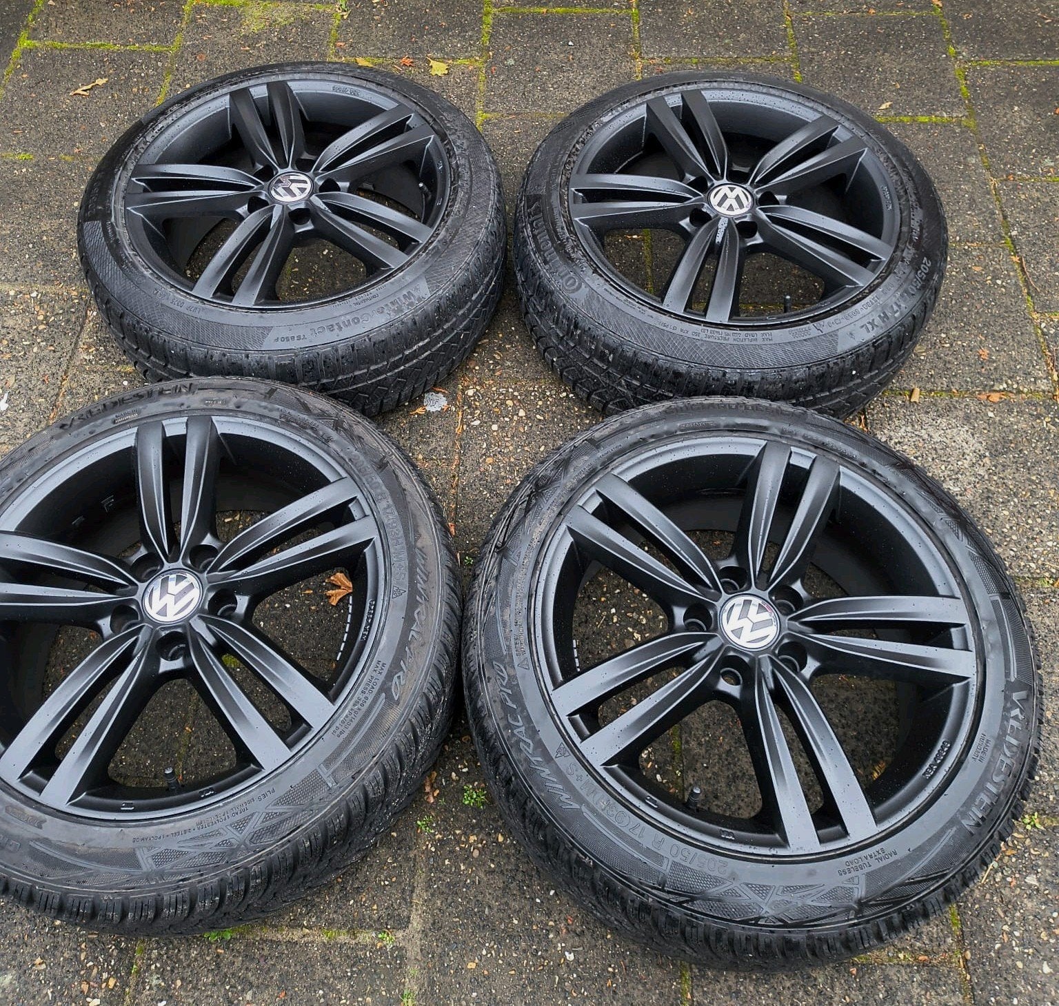 Vw velgen 17 inch winterbanden golf r line caddy gti passat, Ophalen, Overige, Gebruikt, Overige