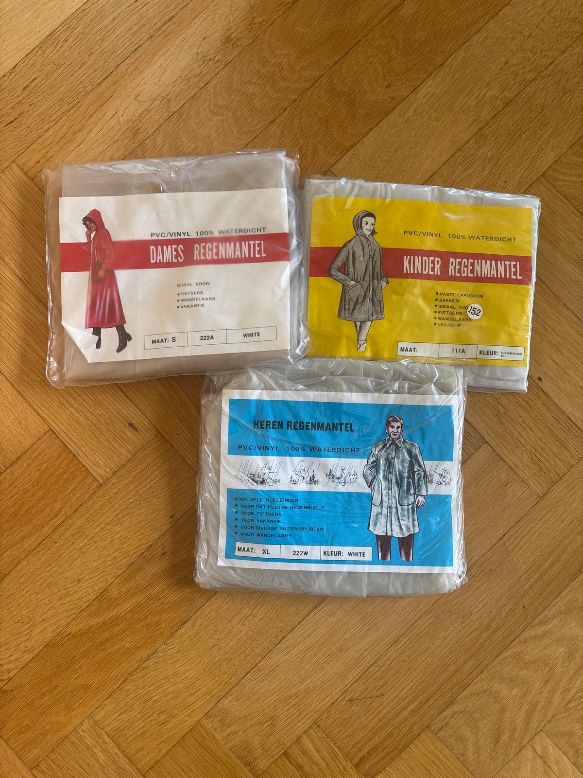 Vintage PVC Vinyl Regenjassen - Diverse Maten en Modellen, Ophalen, Nieuw