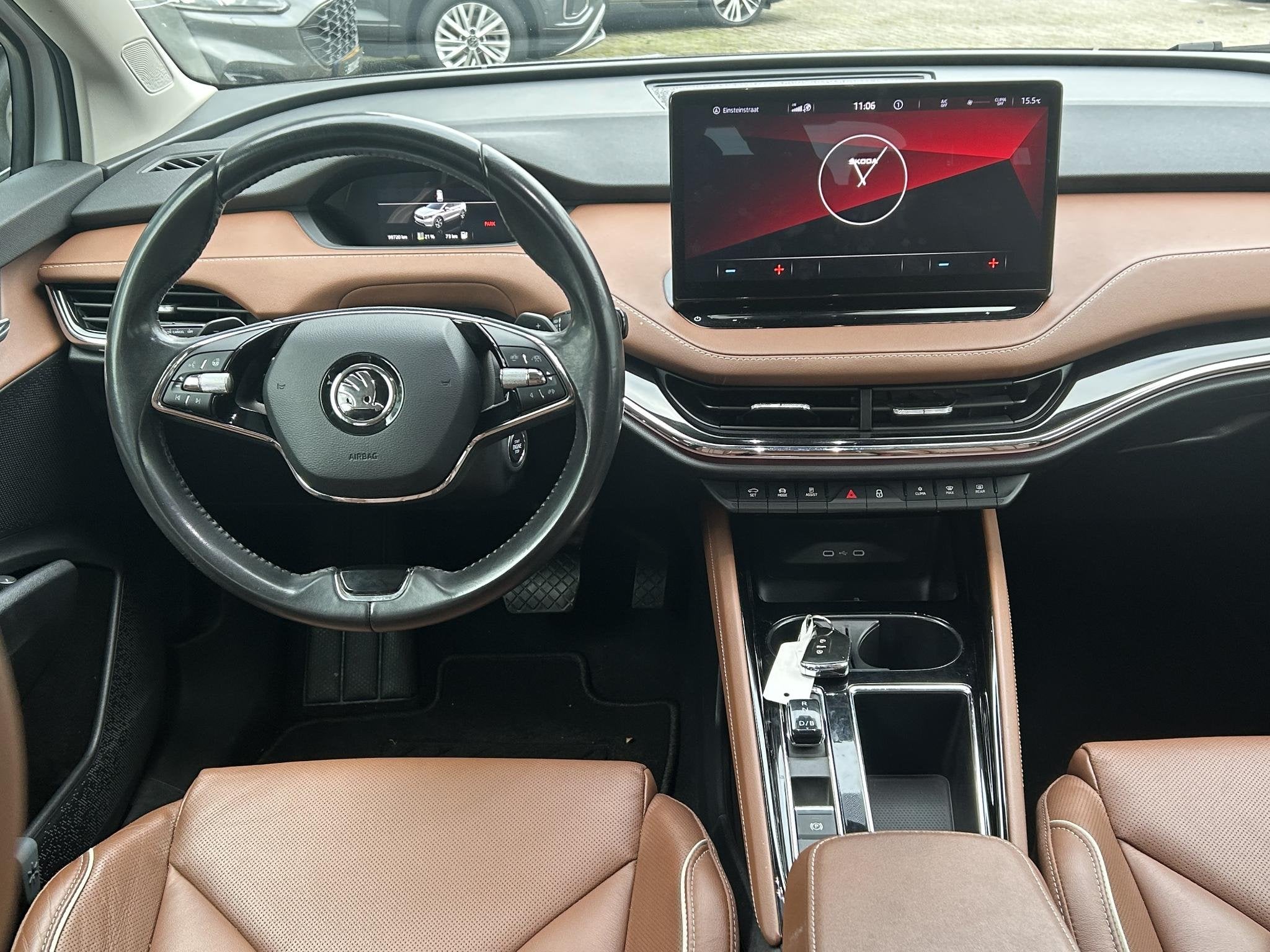 Skoda Enyaq iV 80 First Edition | 93% SoH | Trekhaak | Leder, Auto's, Achterwielaandrijving, Gebruikt, Huisgarantie, Leder en Stof