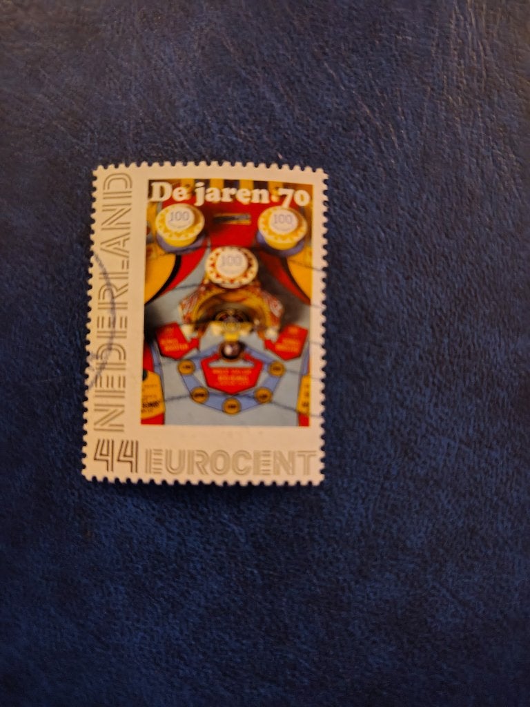 Persoonlijke postzegel de jaren 70 Flipperkast, Postzegels en Munten, Verzenden, Na 1940, Gestempeld