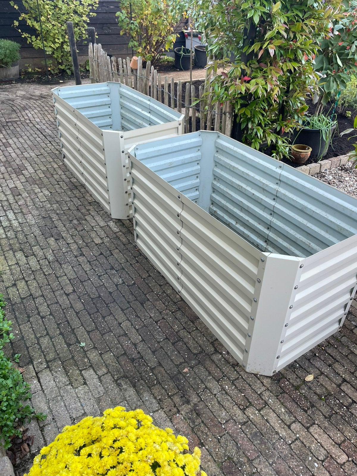 2 x verhoogde aluminium moestuin/plantenbak, Tuin en Terras, Ophalen, Gebruikt, Kweekbak