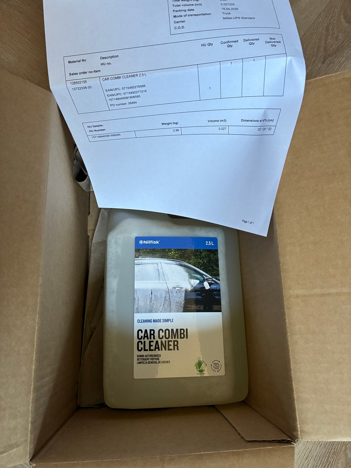 Nilfisk Car Combi Cleaner 2.5L - Auto Reinigingsmiddel, Ophalen of Verzenden