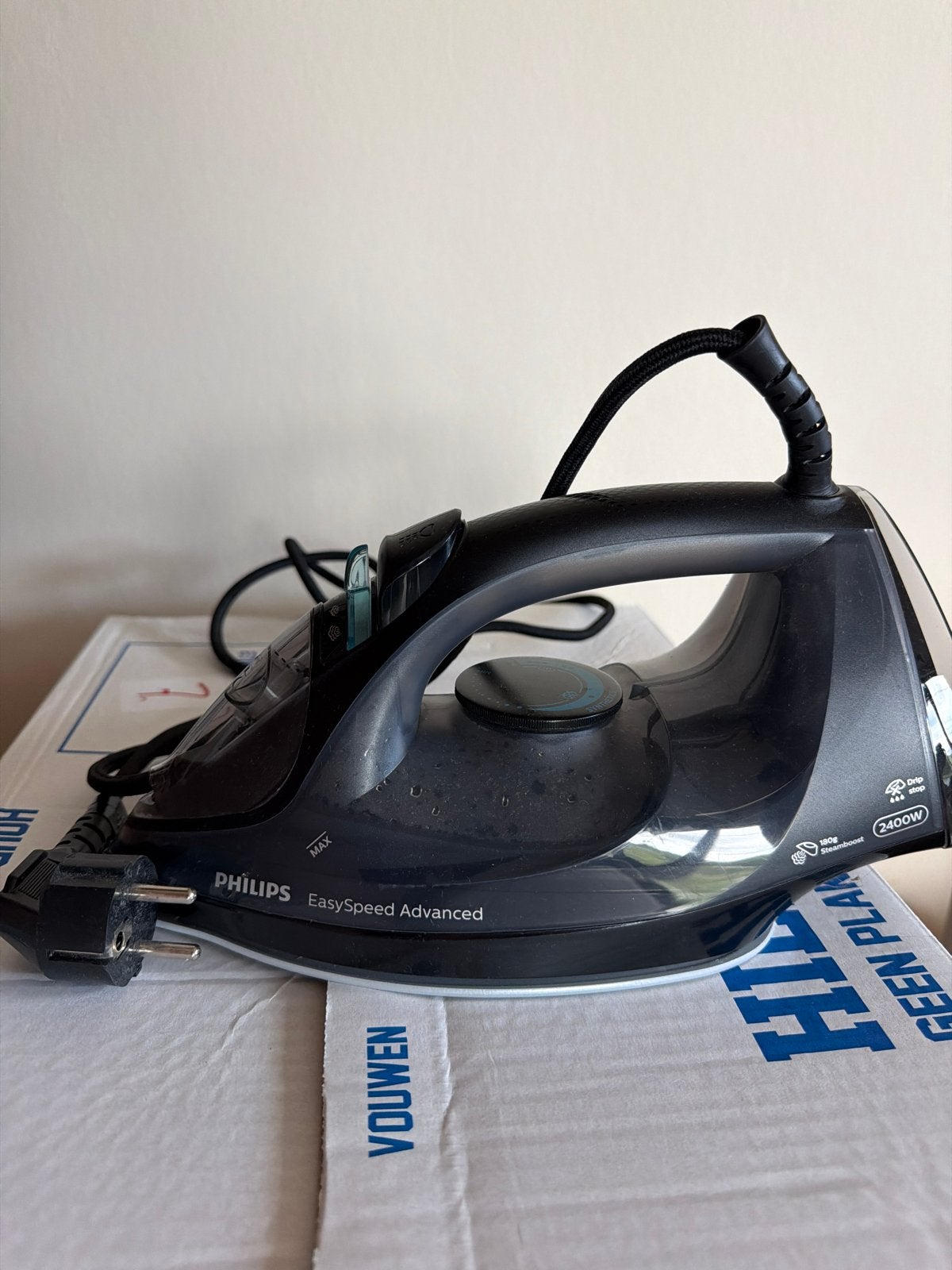Philips EasySpeed Advanced Strijkijzer - 2400W, Ophalen of Verzenden, Zo goed als nieuw, Strijkijzer met snoer