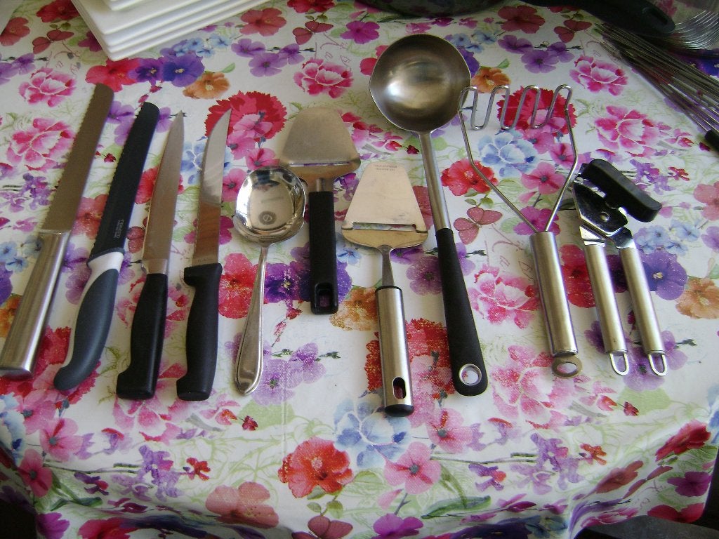 8 stuks keukenbestek (zie foto ), Ophalen of Verzenden, Zo goed als nieuw, Rvs of Chroom, Los bestek