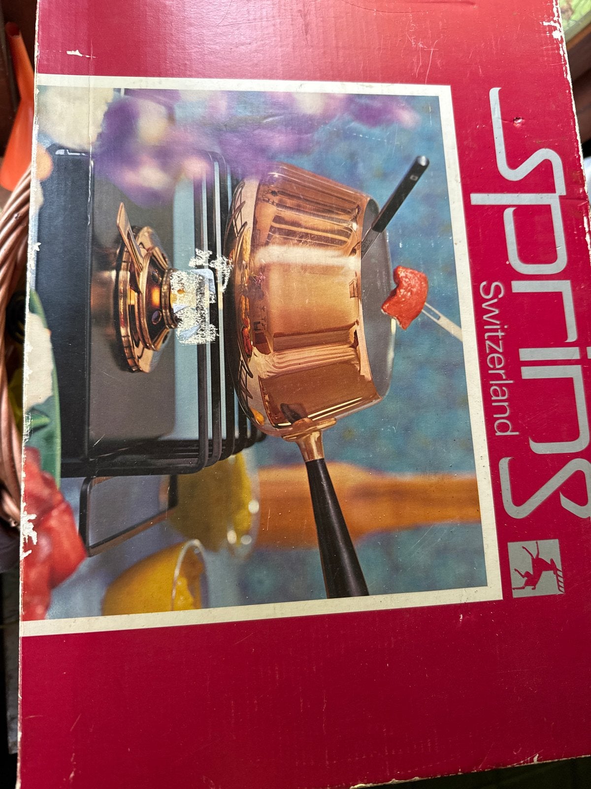 Springs fondue set - compleet, Witgoed en Apparatuur, Ophalen, Zo goed als nieuw, Brander, Fondueset