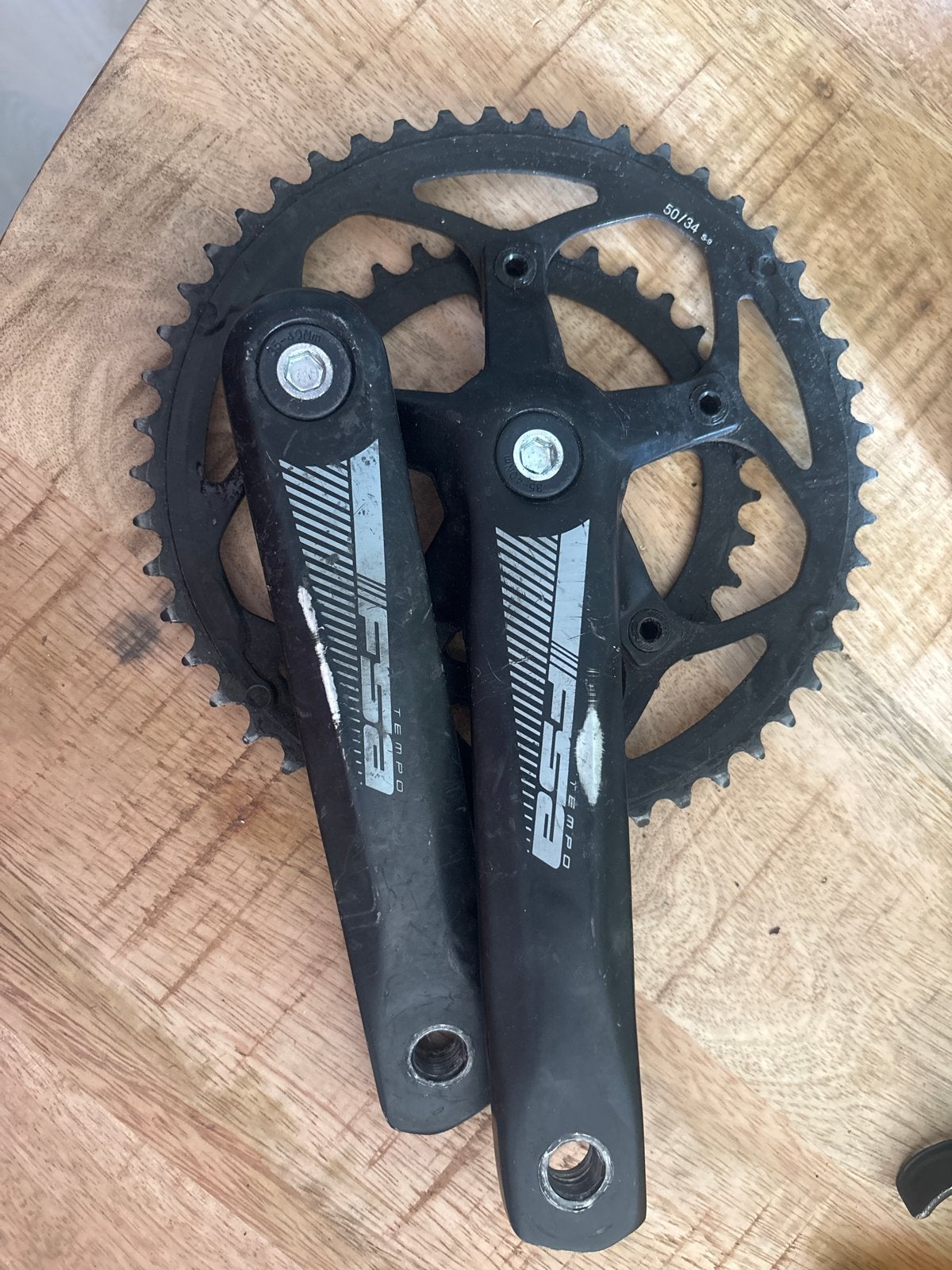 FSA Tempo Crankstel 50/34, 172,5mm, Fietsen en Brommers, Fietsonderdelen, Ophalen of Verzenden, Gebruikt, Racefiets, Crankstel of Pedalen
