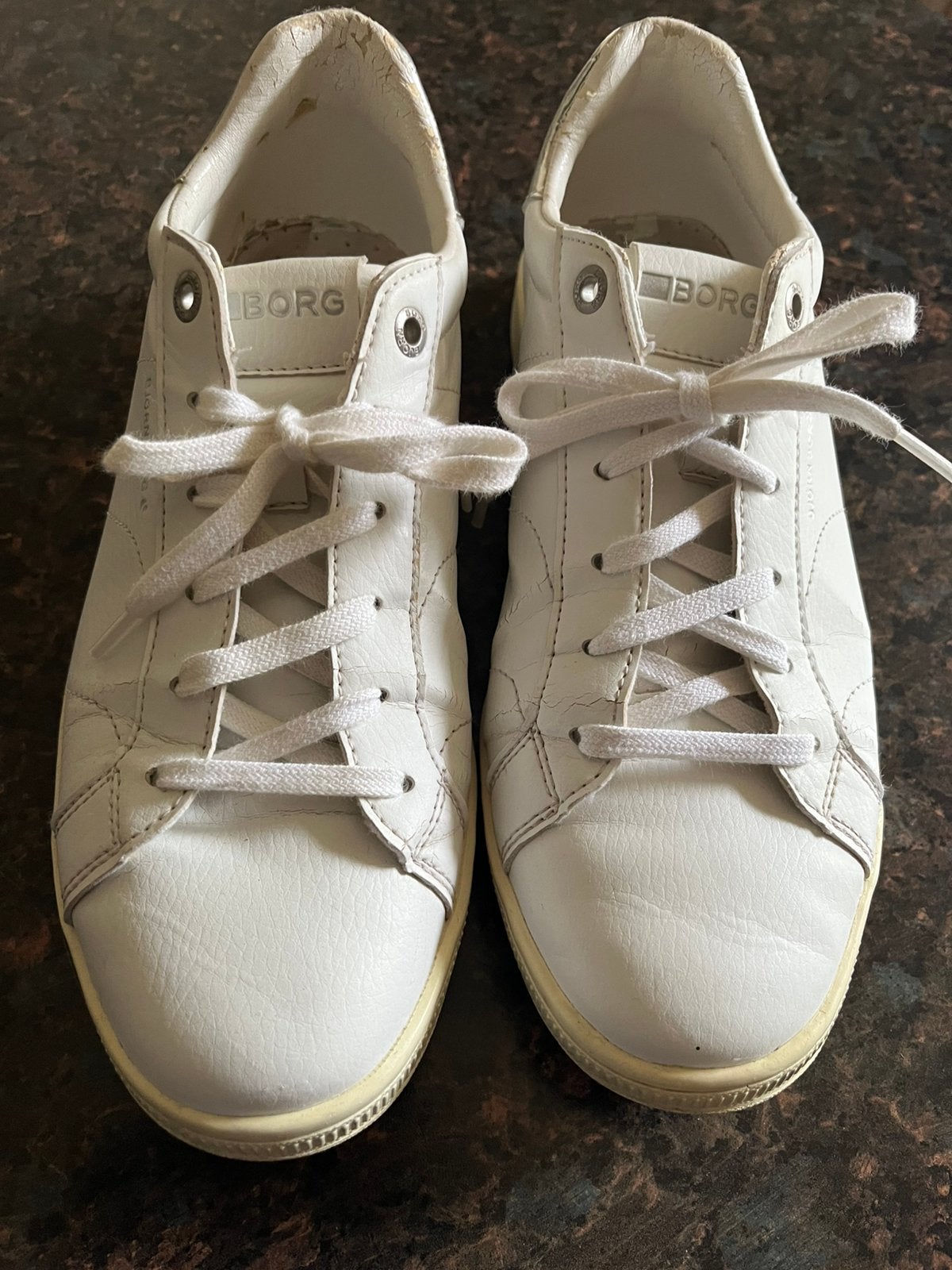 Sneakers Bjorn borg.   Mt 39 wit/zilver, Wit, Ophalen of Verzenden, Sneakers of Gympen, Gedragen