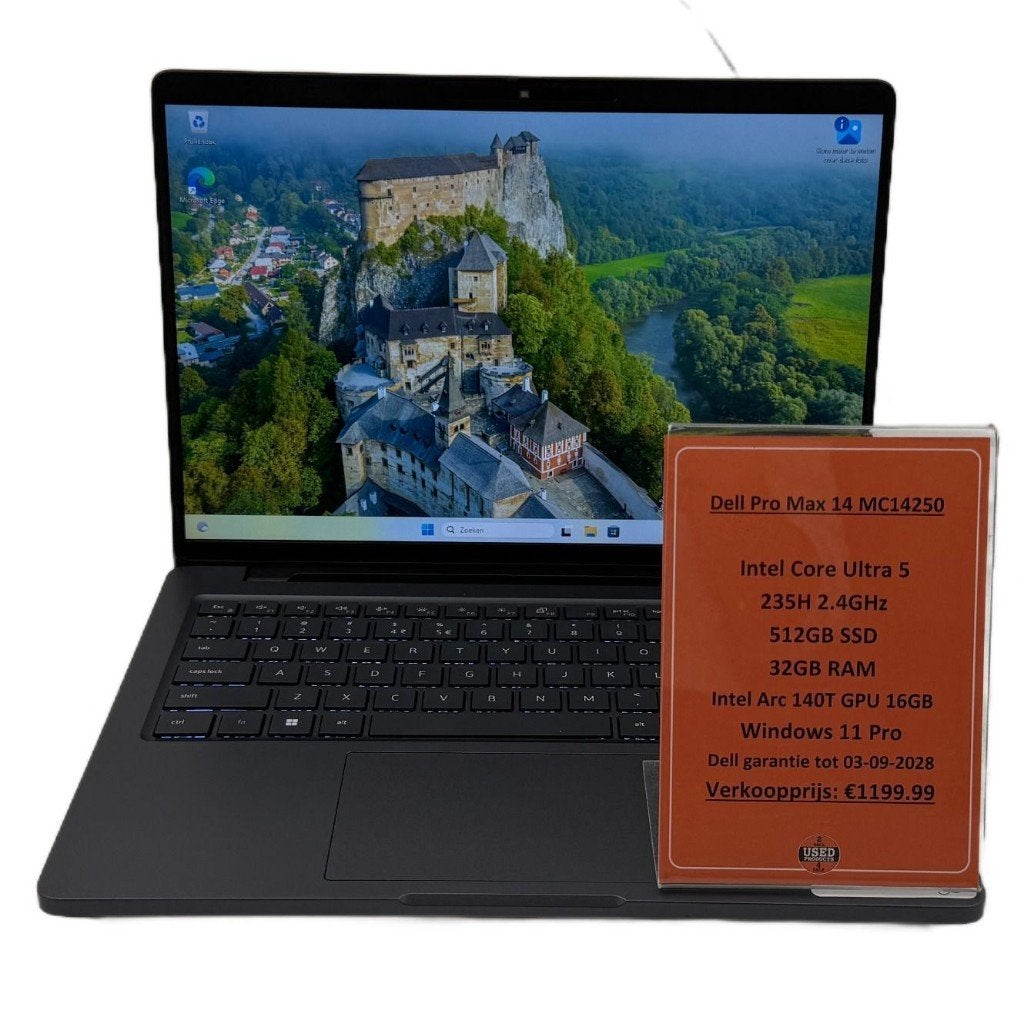Dell Pro Max 14 MC14250 Laptop | Intel Ultra 5 32GB 512GB, Met videokaart, 2 tot 3 Ghz, Dordrecht@usedproducts.nl, Toulonselaan 72