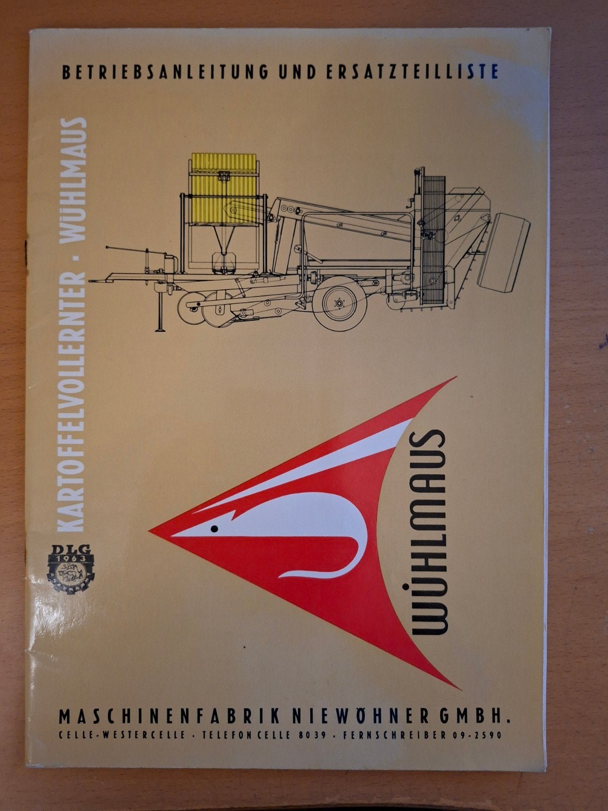 Wühlmaus Aardappelrooier Handleiding en Onderdelenlijst, Ophalen of Verzenden, Gelezen, Maschinenfabrik Niewöhner GmbH, Tractor en Landbouw