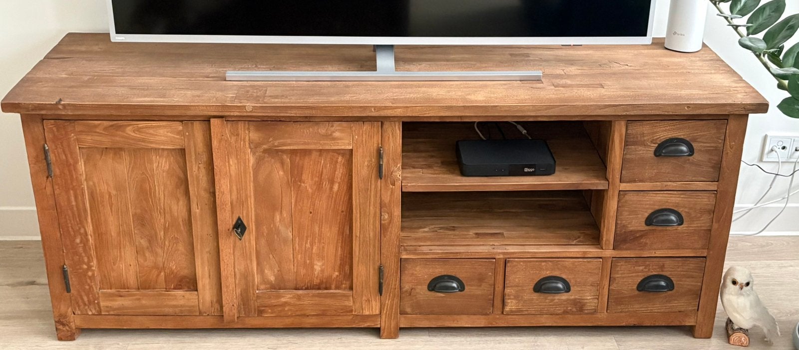 Teakhouten kast, Ophalen, Gebruikt, 150 tot 200 cm, Teakhout