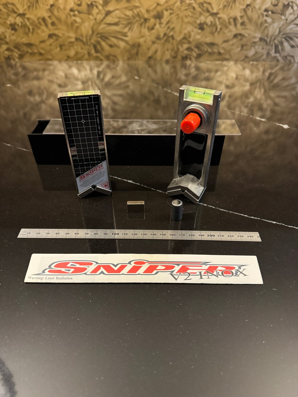 Sniper v2 laser uitlijnset voor kart met stuurklem, Ophalen, Zo goed als nieuw