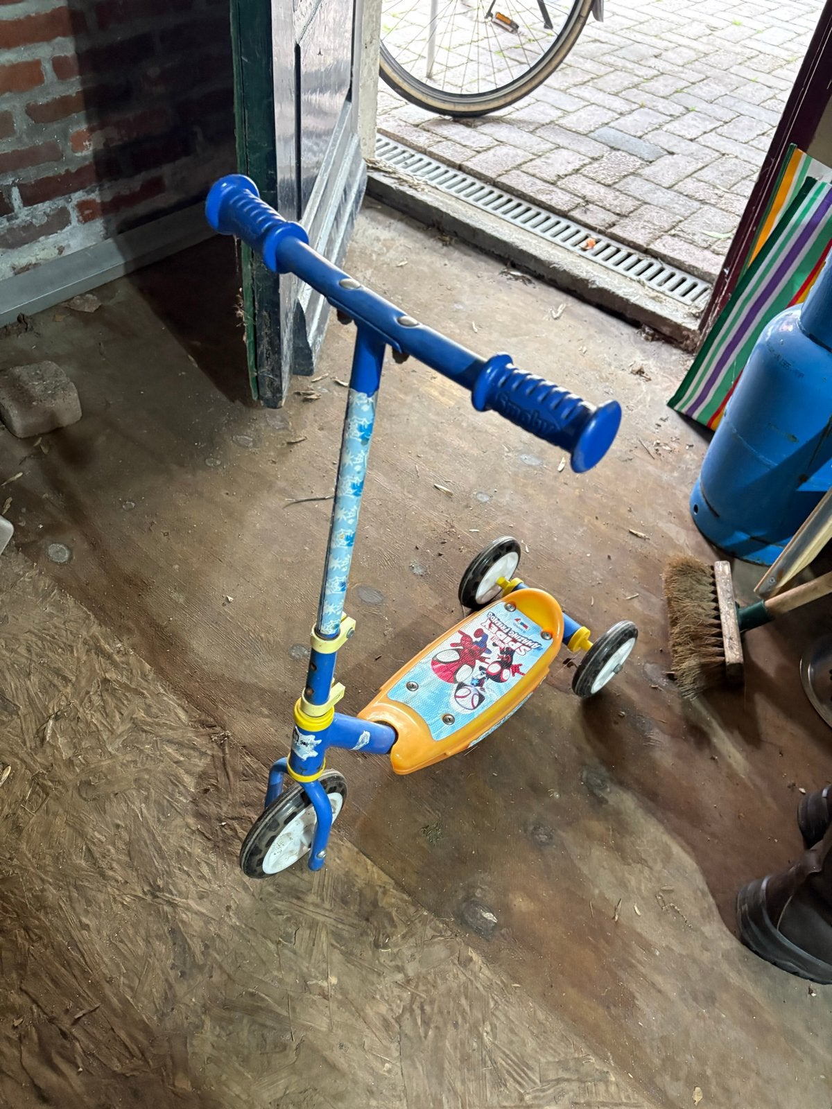 3-wieler step voor kinderen - Spiderman design, Ophalen, Gebruikt, Gewone step