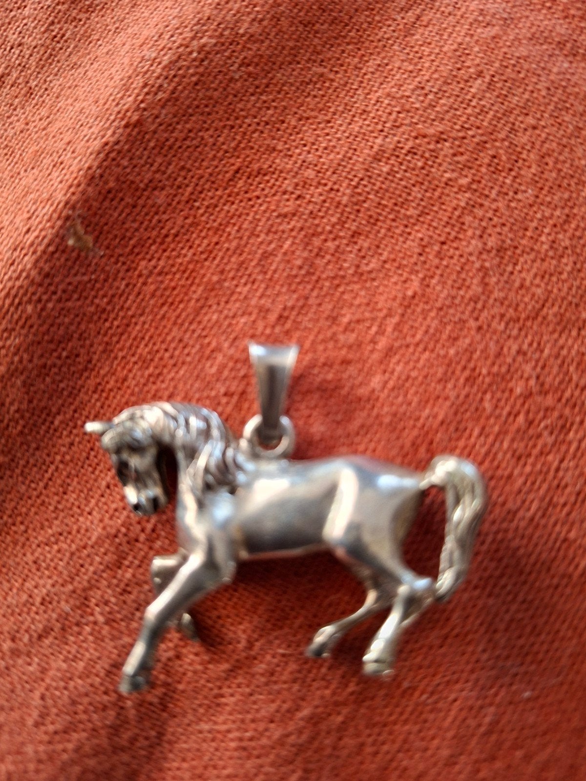 Zilveren paardenhanger, Ophalen of Verzenden, Zo goed als nieuw, Zilver, Dier