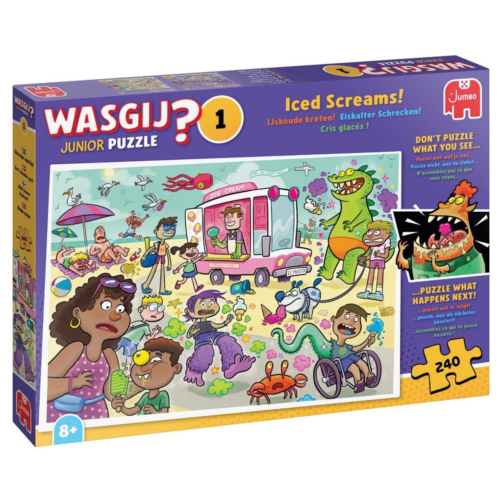 Wasgij Junior 1: IJskoude kreten 240 stukjes, Kinderen en Baby's, Speelgoed | Kinderpuzzels, ., Nieuw, ., 6 jaar of ouder
