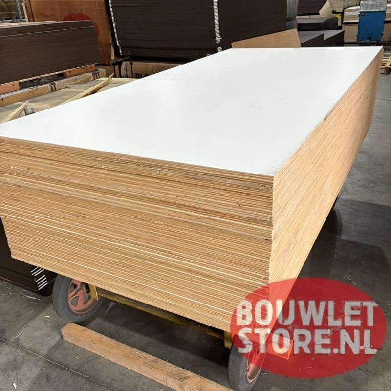 Multiplex 15 mm hardhout wit gegrond interieur lichtgewicht, Niet ingevuld, Multiplex, Minder dan 20 mm, Niet ingevuld