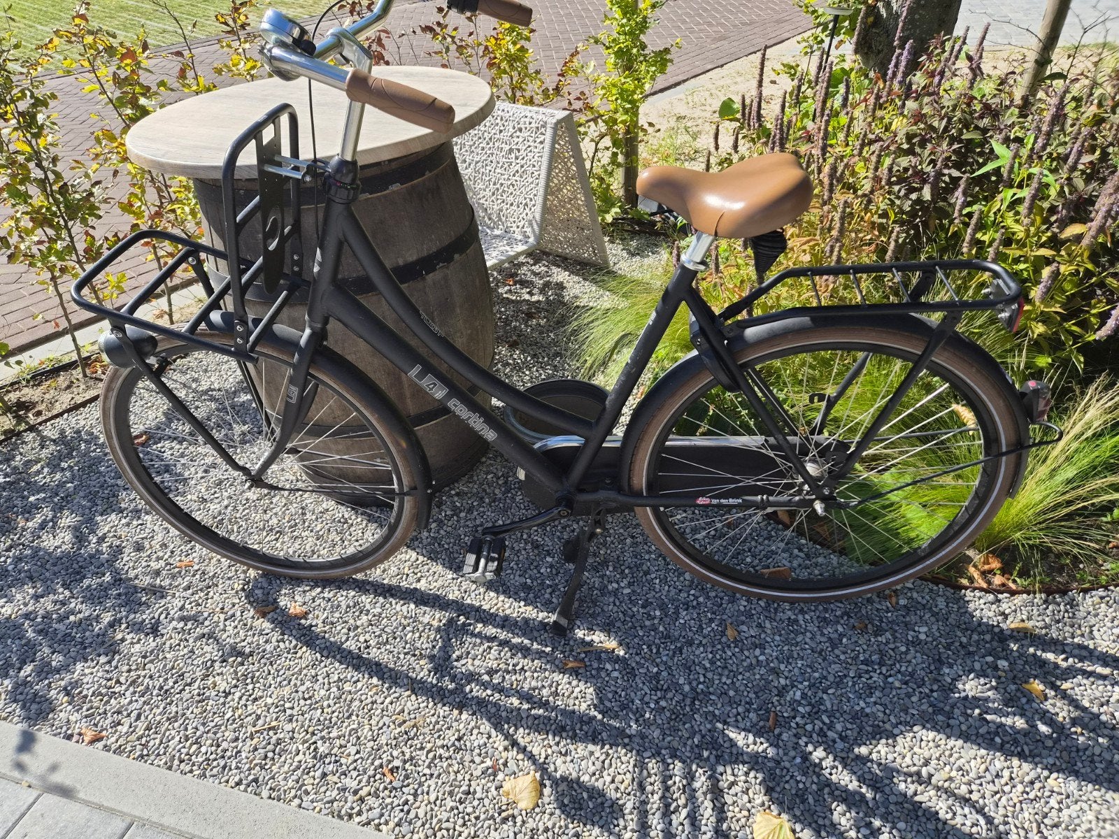 Cortina Damesfiets met voordrager - Zo goed als nieuw, Fietsen en Brommers, 53 tot 56 cm, Velgrem, Versnellingen, Zo goed als nieuw