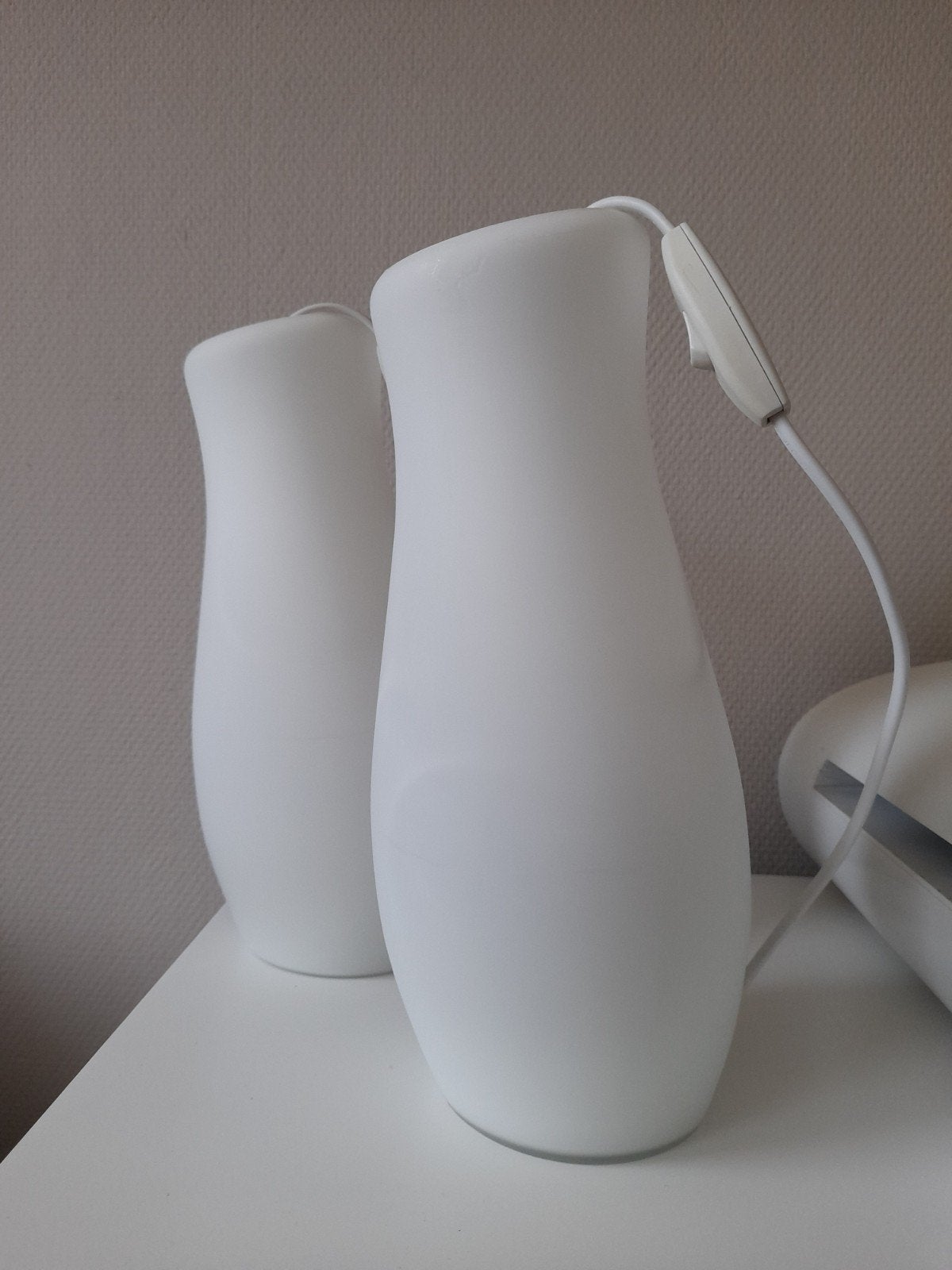 Ikea staande lamp, wit, modern design, Ophalen, Gebruikt, E14 (klein), Glas