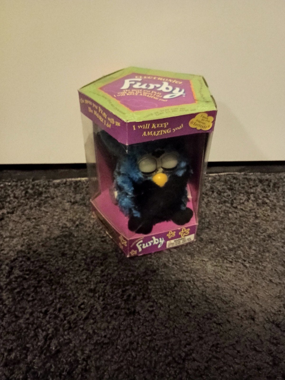 Vintage Furby Blue Turtle in doos, Ophalen of Verzenden, Jongen of Meisje