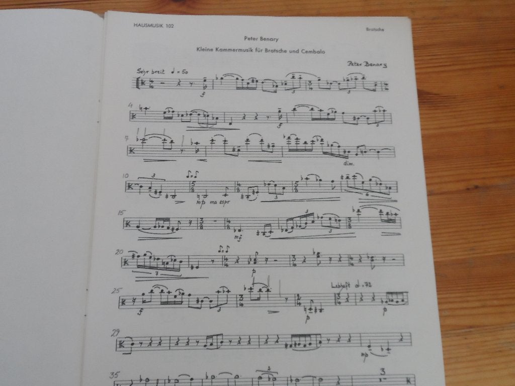 Peter benary - kleine kammermusik, Gebruikt, Klassiek, Ophalen of Verzenden, Piano