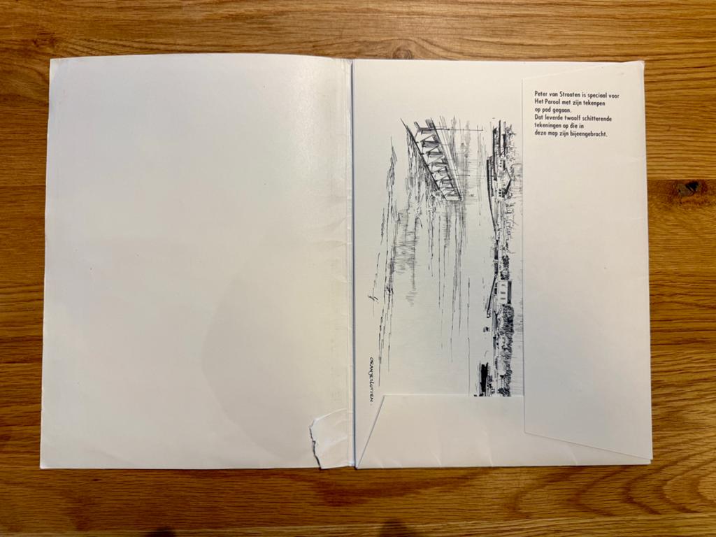Peter van Straaten 12 litho's in map jaren '70, Antiek en Kunst, Ophalen