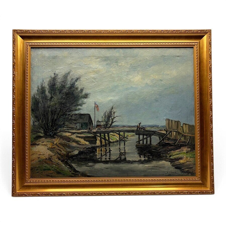 Broer de Boer (1877-1953) - Noodbrug, ca. 1945