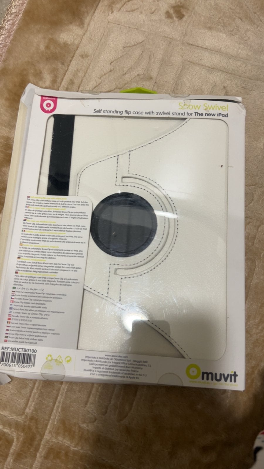 Muvit Snow Swivel Hoes voor Apple iPad (nieuw), Ophalen of Verzenden, Nieuw, Wit, Apple iPad