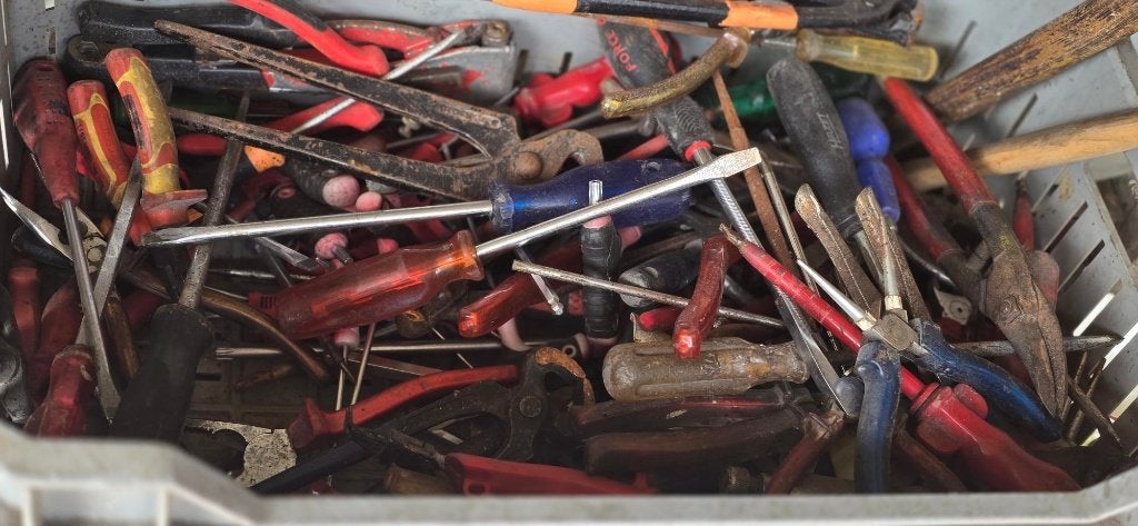 Grote partij gereedschap, diverse soorten, Doe-het-zelf en Verbouw, Gereedschap | Handgereedschap, Ophalen, Gebruikt