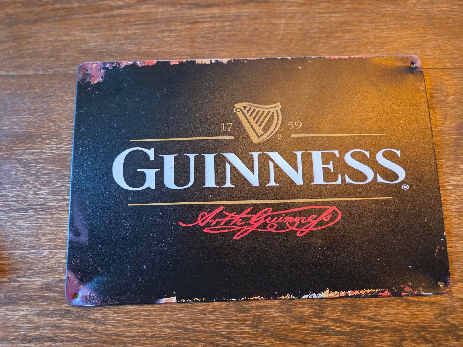 Guinness Reclamebord, Ophalen of Verzenden, Gebruikt, Reclamebord