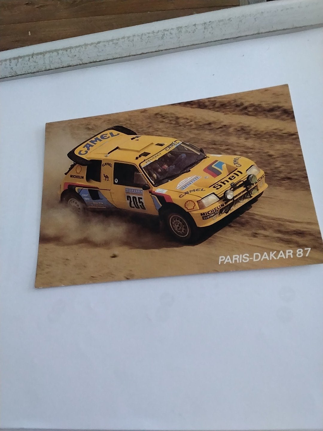 Ansichtkaart Peugeot Paris-Dakar 87, Ophalen of Verzenden, 1980 tot heden, Gelopen
