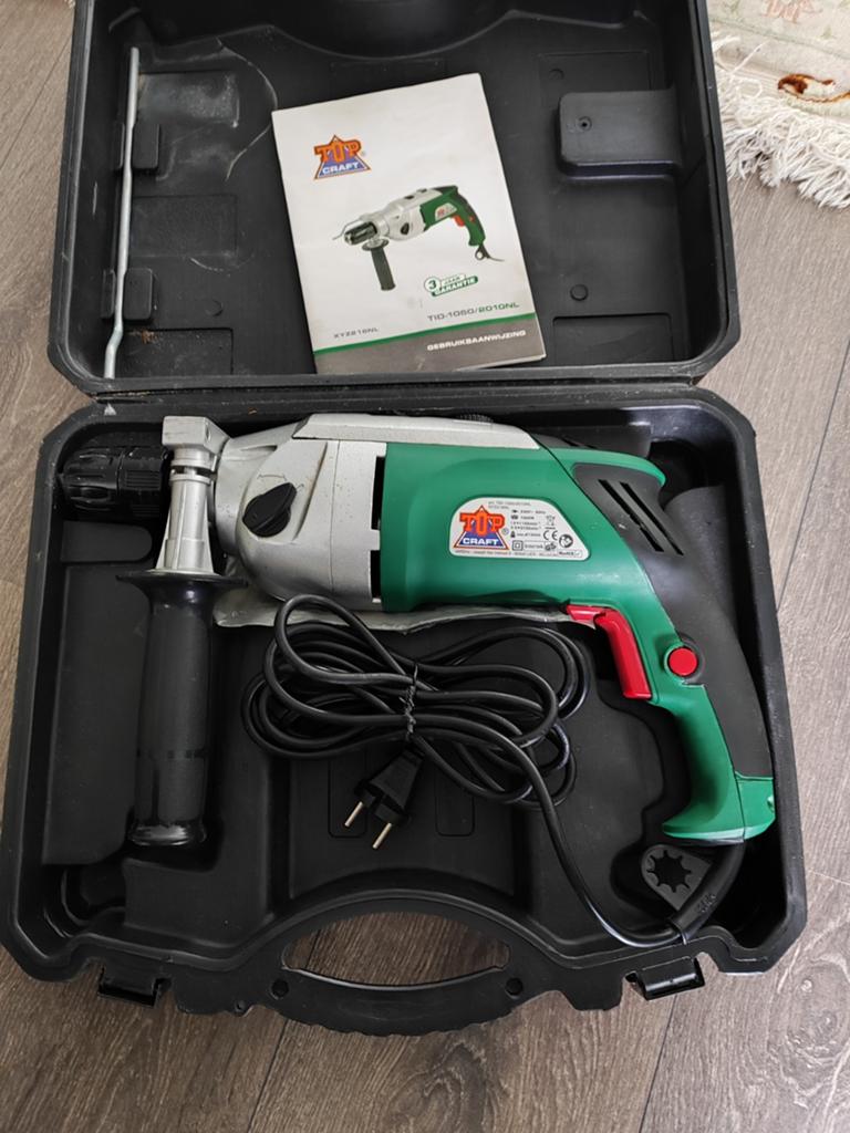TIP CRAFT Boorhamer TKG-1050/9010NL in koffer, Boor- en/of Breekhamer, Ophalen of Verzenden, Variabele snelheid, Gebruikt