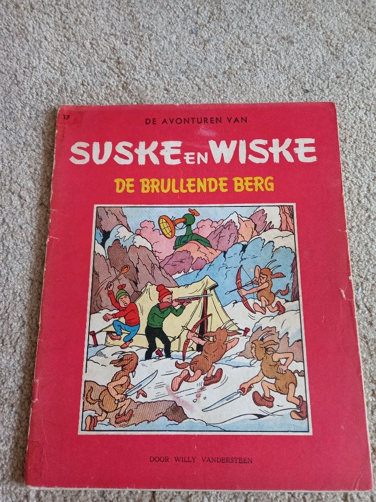 Suske en Wiske RH NL ongekleurd(3)-De brullende berg 2e druk, Gelezen, Willy Vandersteen, Eén stripboek, Ophalen of Verzenden