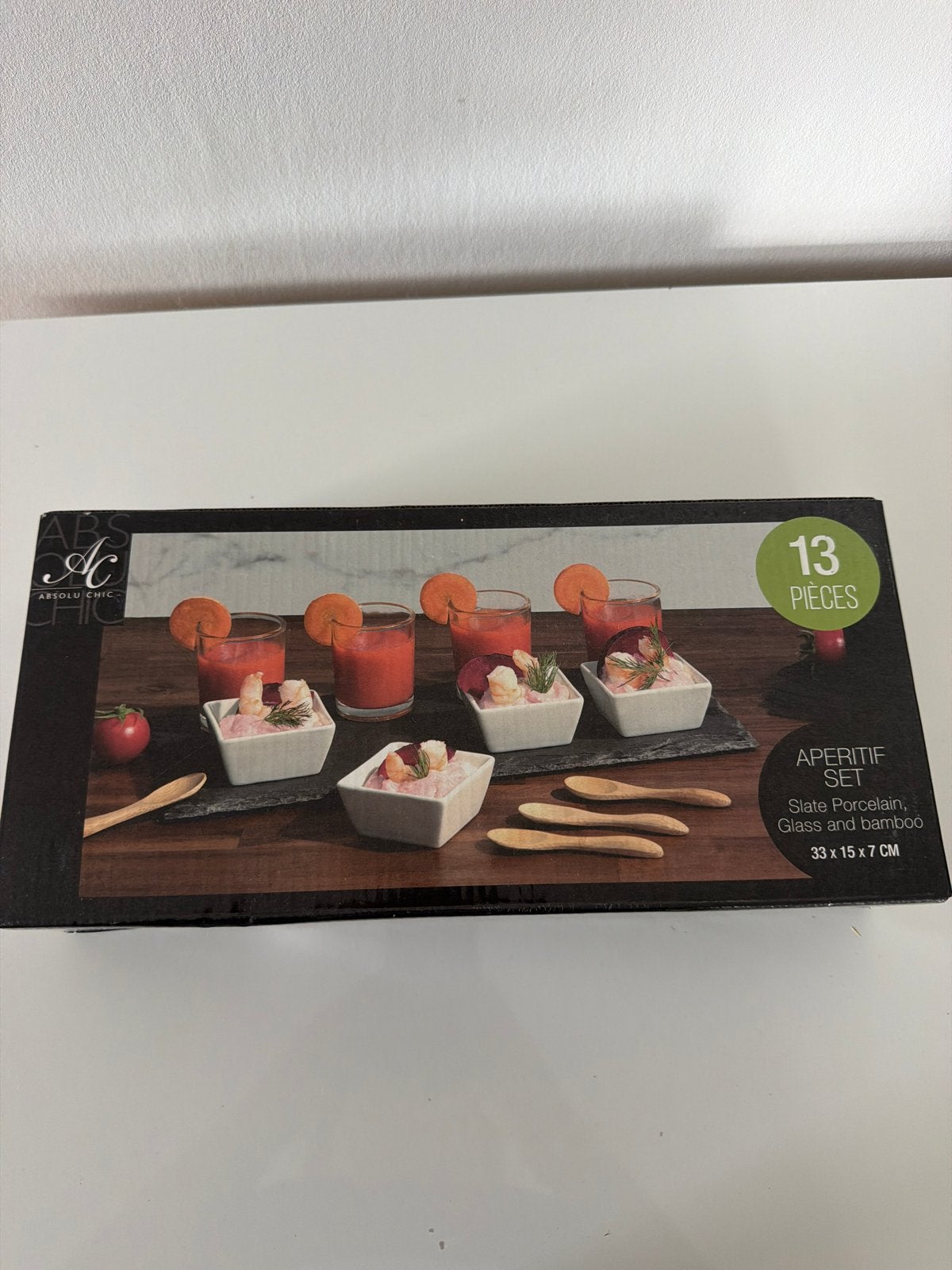 Absolu Chic Aperitief Set - 13-delig, Huis en Inrichting, Ophalen, Nieuw, Zwart, Overige merken